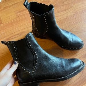 Rebecca Minkoff Studded Leather Chelsea Ankle Boots